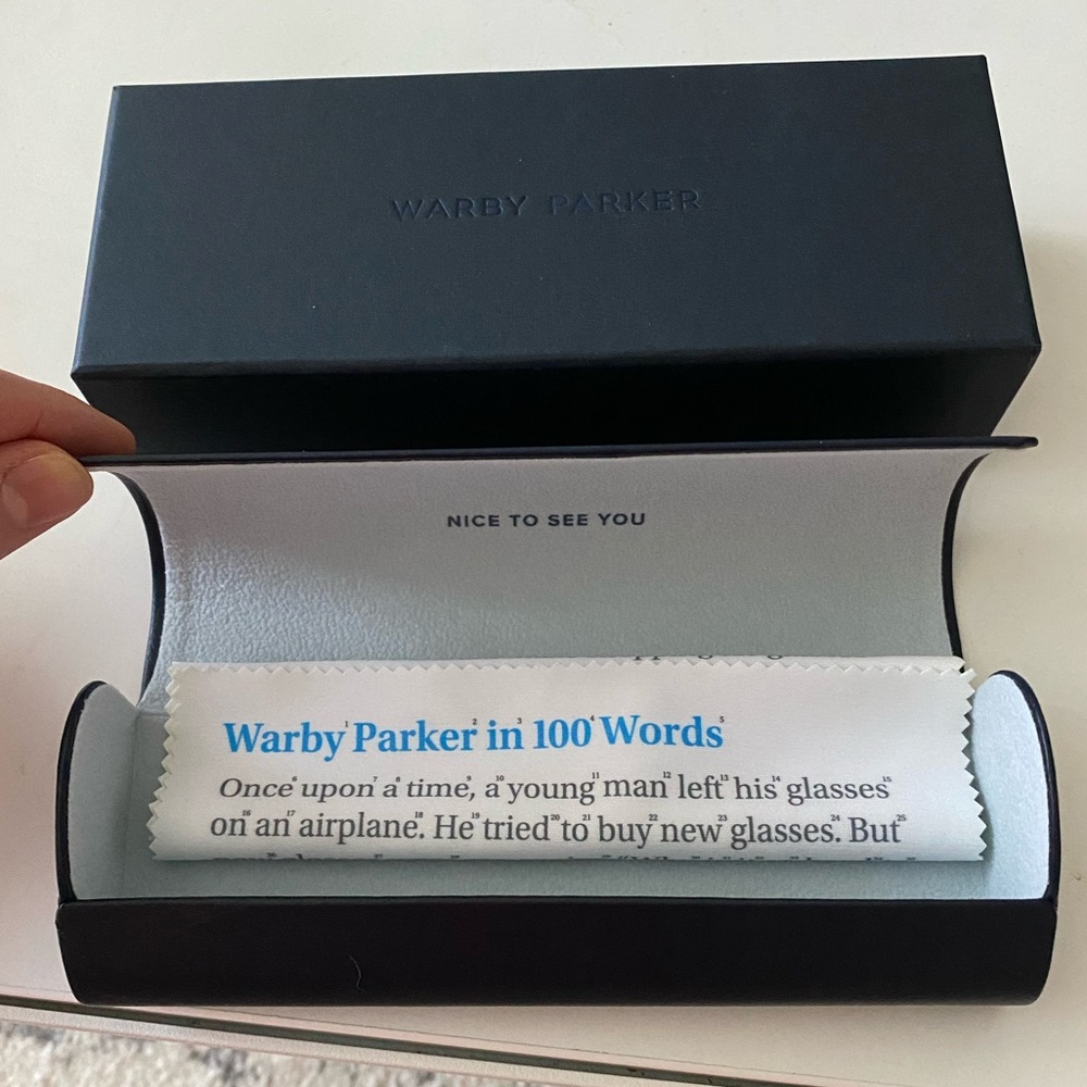 Warby Parker glasses case